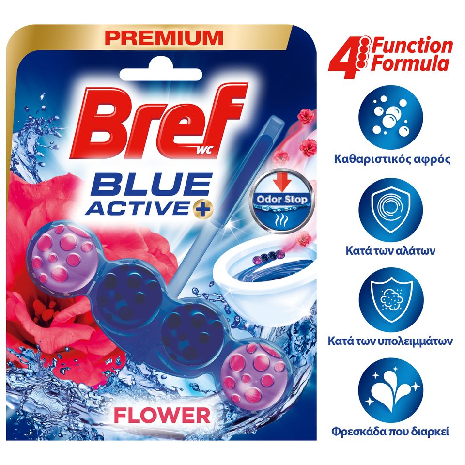 BREF Μπλοκ Τουαλέτας WC Blue Activ Floral 50g