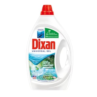 DIXAN | Υγρό Πλυντηρίου Ρούχων Δύναμη Φρεσκάδας 33 Μεζούρες