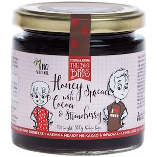 THOMA & COSTA | Άλειμμα Μελιού The Bee Bros με Κακάο & Φράουλα 300g