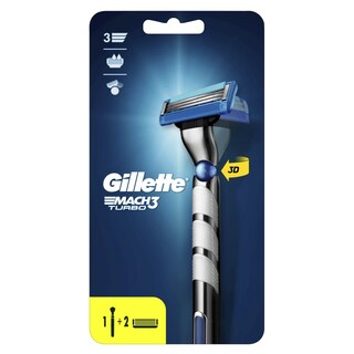 GILLETTE | Ξυριστική Μηχανή Mach3 Turbo + 2 Ανταλλακτικά 1 Τεμάχιο