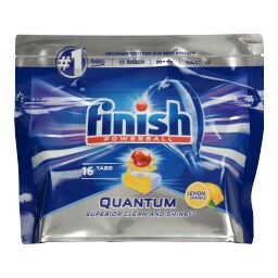 FINISH | Κάψουλες Πλυντηρίου Πιάτων Quantum Max Lemon  16 Τεμάχια