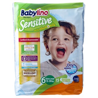 BABYLINO | Πάνες Βρακάκι Sensitive Αγόρι Νο6 15-30kg 15 Τεμάχια