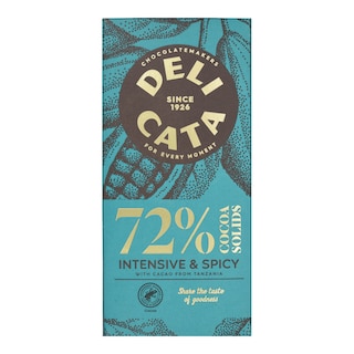 DELICATA | Μαύρη Σοκολάτα Bio 72% Κακάο Τανζανίας 100gr