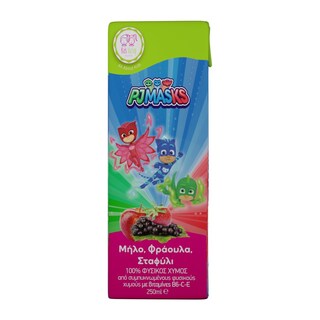 KIDS VALLEY | Φυσικός Χυμός PJ Masks Μήλο Φράουλα Σταφύλι 250ml
