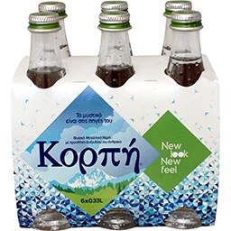 ΚΟΡΠΗ | ΑΝΘΡΑΚΟΥΧΟ ΦΥΣΙΚΟ ΜΕΤΑΛΛΙΚΟ ΝΕΡΟ . 6 Χ 330 ML