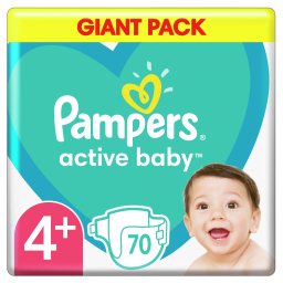 PAMPERS | Πάνες Active Baby Giant Pack No 4+ 10-15 Kg 70 Τεμάχια