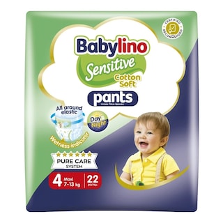 BABYLINO | Πάνες Βρακάκι Μωρού Pants Sensitive Νο4 22 Τεμάχια