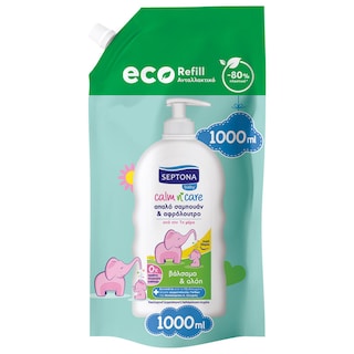 SEPTONA | Σαμπουάν Αφρόλουτρο Βρεφικό Βάλσαμο & Αλόη Ανταλλακτικό 1lt