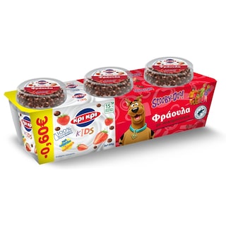 ΚΡΙ ΚΡΙ | Επιδόρπιο Γιαουρτιού Φράουλα Σοκομπιλάκια 3x150g Έκπτωση 0.60Ε