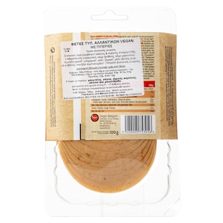 ΒΙΟΥΓΕΙΑ | Φέτες Αλλαντικών Vegan Deli με Πιπεριές 100g