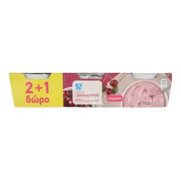 ΑΒ | Επιδόρπιο Γιαουρτιού Κεράσι 3x200g 2+1 Δώρο 2+1