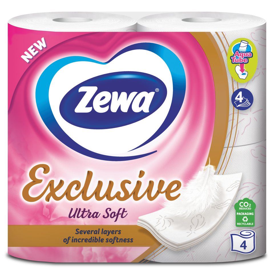 ZEWA Χαρτί Υγείας Exclusive Ultra Soft 4 Φύλλα 4 Ρολά 456g