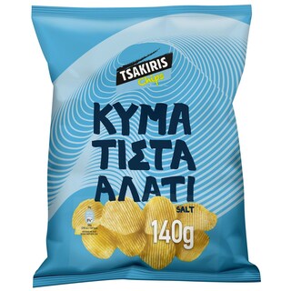 ΤΣΑΚΙΡΗΣ | Τσιπς Κυματιστά Αλάτι 140g
