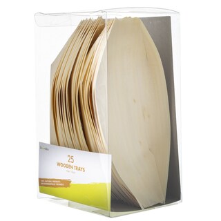 DECORATA | Ξύλινα Δισκάκια 15cm 25 Τεμάχια