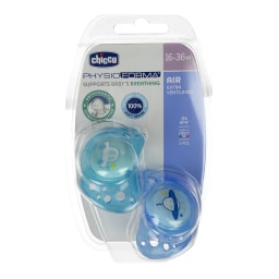 CHICCO | Πιπίλα Physio Air 16-36 Μηνών Σιέλ 2 Τεμάχια
