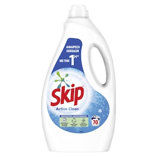 SKIP | Υγρό Πλυντηρίου Ρούχων Active Clean 70 Μεζούρες