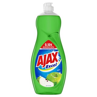 AJAX | Υγρό Πιάτων Excel Μήλο 750ml Έκπτωση 0.50Ε