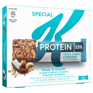 KELLOGGS | SPECIAL K | Μπάρες Δημητριακών Protein Βούτυρο Αμύγδαλο 4 X 28gr