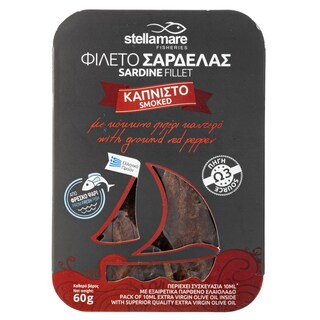 STELLA MARE | Φιλέτο Σαρδέλας Καπνιστό Πικάντικο 60g