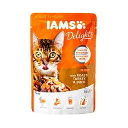 IAMS | Γατοτροφή Γαλοπούλα και Πάπια  85 gr