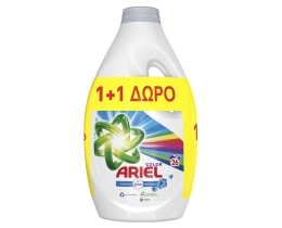ARIEL | Υγρό Πλυντηρίου Ρούχων Color Touch of Lenor 26 Μεζούρες 1+1 Δώρο