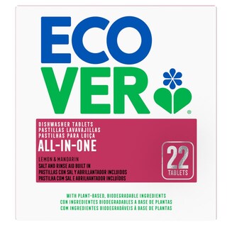 ECOVER | Κάψουλες Πλυντηρίου Πιάτων All in One Λεμόνι & Γκρέιπφρουτ 440g
