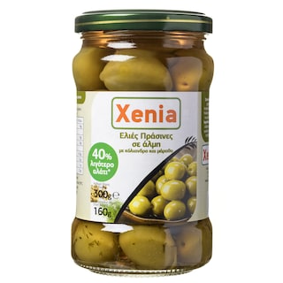 XENIA | Ελιές Πράσινες 40% Λιγότερο Αλάτι 160g