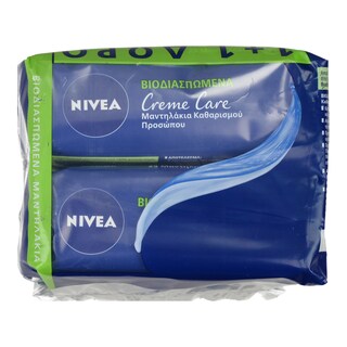 NIVEA | Μαντηλάκια Ντεμακιγιάζ Creme Care 25 Τεμάχια 1+1 Δώρο