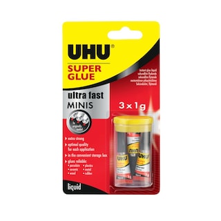 UHU | Κόλλα Super Minis 3x1g