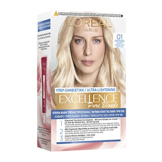 EXCELLENCE | Βαφή Μαλλιών Νο01 Υπέρ Ξανθό Φυσικό 1 Τεμάχιο