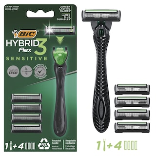 BIC | Σετ Ξυρίσματος Hybrid 3 Flex Sensitive + Ανταλλακτικά 1 Τεμάχιο