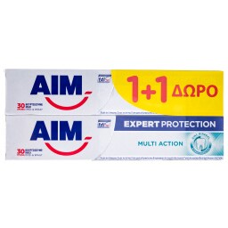 AIM | Οδοντόκρεμα Expert Protection Multi Action 75ml 1+1 Δώρο 1+1