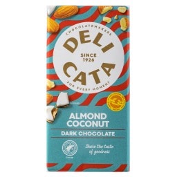 DELICATA | Μαύρη Σοκολάτα με Αμύγδαλα και Καρύδα 150g