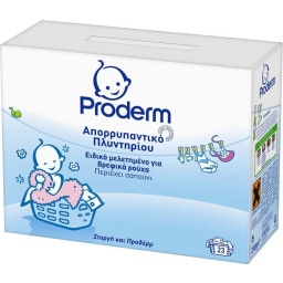 PRODERM | Σκόνη Πλυντηρίου Ρούχων Βρεφικά Ρούχα 23 Μεζούρες