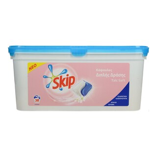 SKIP | Kάψουλες Πλυντηρίου Ρούχων Talc Soft 38 Τεμάχια