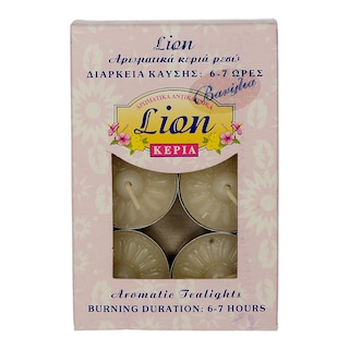 LION | Κεριά Ρεσώ Άρωμα Βανίλια 6 Τεμάχια