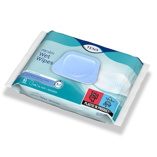 TENA | Liquids Wipes 30x20cm 48 Pieces