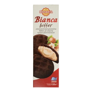 ΒΙΟΛΑΝΤΑ | Μπισκότα Bianca Bitter Κρέμα Φουντουκιού 135g