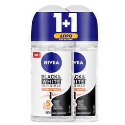 NIVEA | NIVEA DEO ROLL B&W ULT.50ML(1+1)
