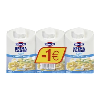 ΦΑΓΕ | Κρέμα Γάλακτος Light 3x200ml Έκπτωση 1E
