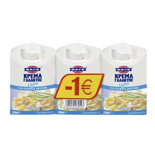 ΦΑΓΕ | Κρέμα Γάλακτος Light 3x200ml Έκπτωση 1E
