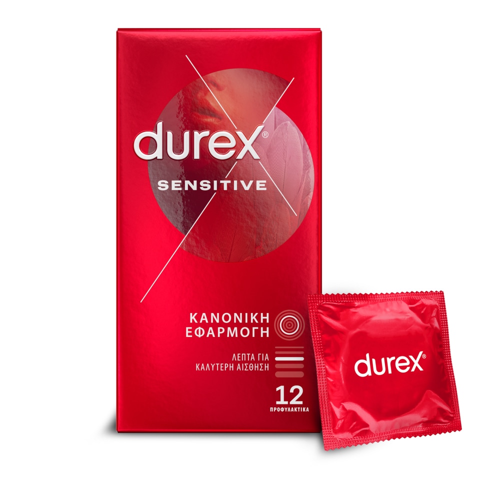 DUREX Προφυλακτικά Sensitive Thin Feel 12 Τεμάχια