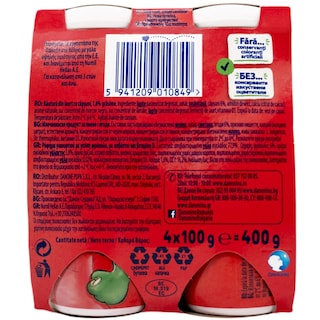 DANONINO | Ρόφημα Γιαουρτιού Φράουλα 4x100g