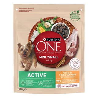 PURINA ONE | Σκυλοτροφή One Mini Active Κοτόπουλο Με Ρύζι 800 gr