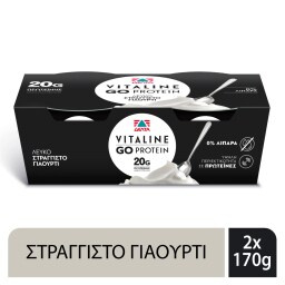 VITALINE | Γιαούρτι Στραγγιστό Λευκό Protein 0% 2x170g