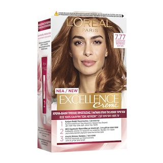 EXCELLENCE | Βαφή Μαλλιών Σετ Νο 7.77 Σοκολατί Φωτεινό 48 ml