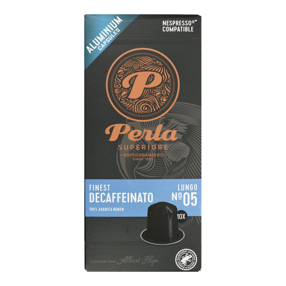 PERLA BEVERAGES Κάψουλες Καφέ Perla Lungo Decaf 10x5g