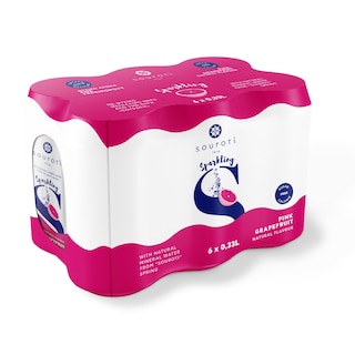 ΣΟΥΡΩΤΗ | Ανθρακούχο Νερό Pink Grapefruit 6x330ml