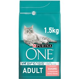 PURINA ONE | Γατοτροφή Adult Σολομός & Δημητριακά 1.5kg