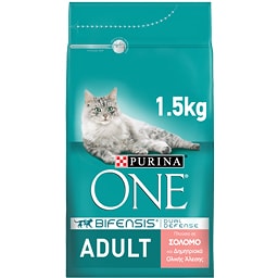 PURINA ONE | Γατοτροφή Adult Σολομός & Δημητριακά 1.5kg